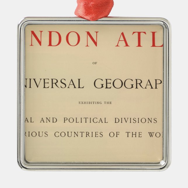 Title Page Stanford's London atlas Metal Ornament (Front)