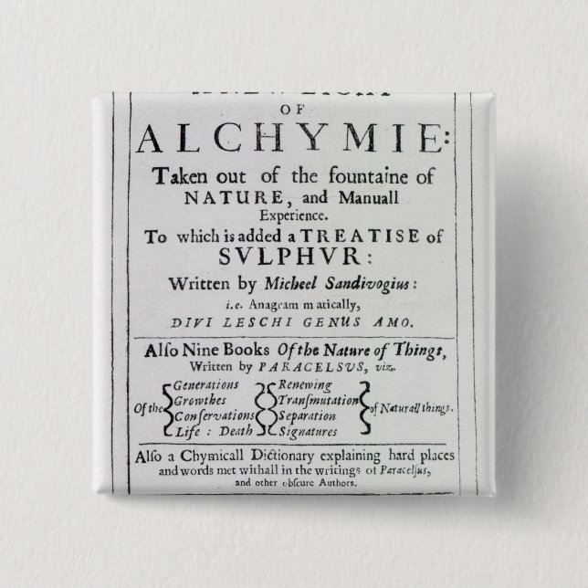 Title page to the English edition 2 Inch Square Button (Front)