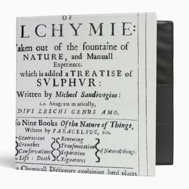 Title page to the English edition Binder (Front/Inside)