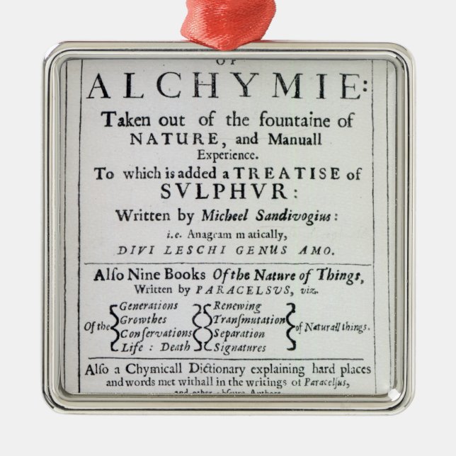 Title page to the English edition Metal Ornament (Front)