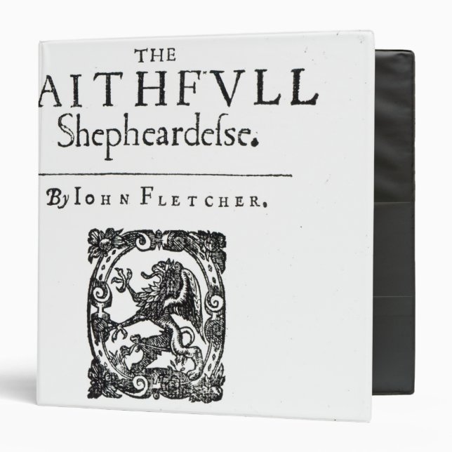 Title Page to 'The Faithfull Shepherdess' Binder (Front/Inside)
