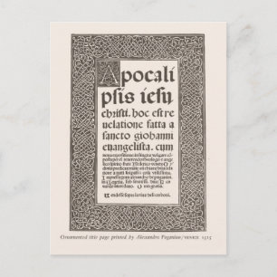 Title page, Venice 1515 Postcard