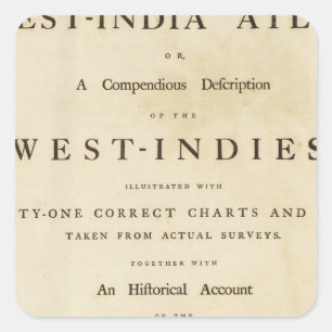 Title page West India atlas Square Sticker