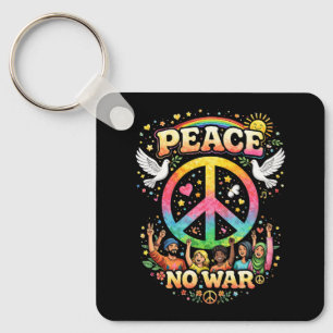 Title: Peace Over War Keychain