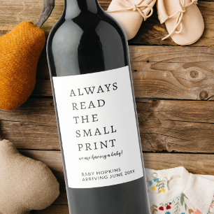 Title: Personalized Editable Baby Announcement  Wine Label