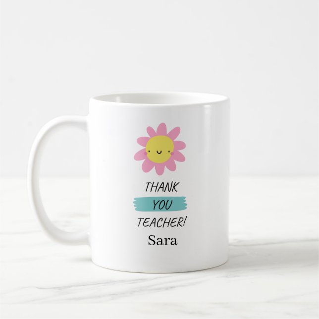 Title  Personalized Thank You Teacher Mug  (Left)