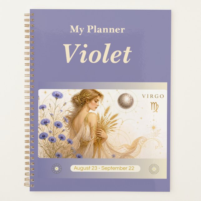 title: Personalized Virgo Zodiac Planner  (Front)