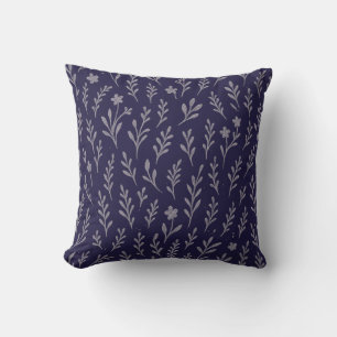 Title: Purple Botanical Web Seamless Pattern Throw Pillow