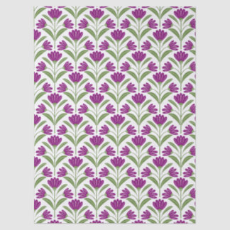 Title Retro Groovy Floral purple Tissue Paper