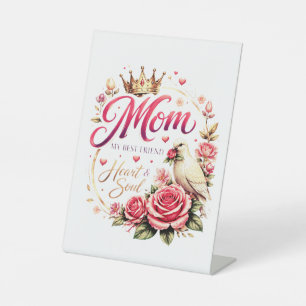 🌸 Title (SEO + Trending) Mom Crown Rose Design – Pedestal Sign