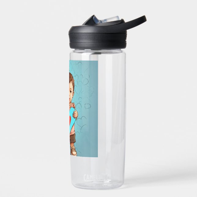 **Title**: Simple Plastic Water Bottle  **Descript (Left)