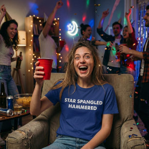 TITLE: Star Spangled Hammered Funny 4th of July T-Shirt