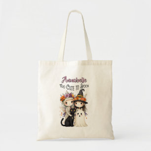  Title Too Cute To Spook Tote Bag, Halloween Tote  Bag