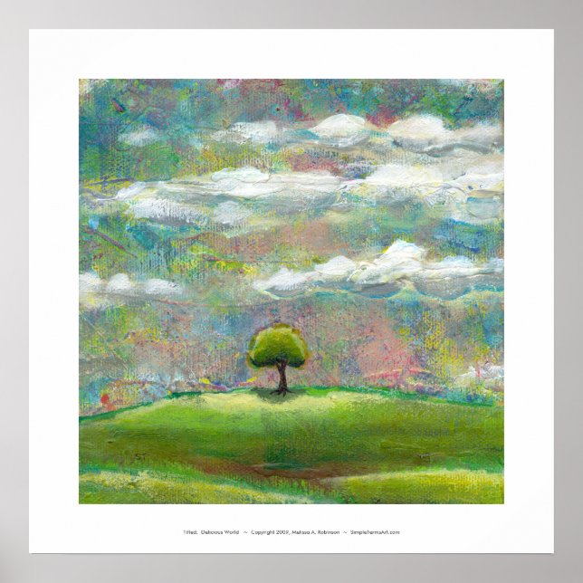 Titled:  Delicious World - beautiful landscape art Poster (Front)