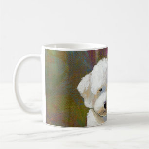 Titled: I'm Thinking About It - adorable white dog Coffee Mug