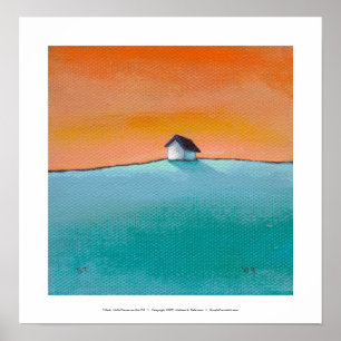 Titled: Little House on the Hill - art landscape Poster