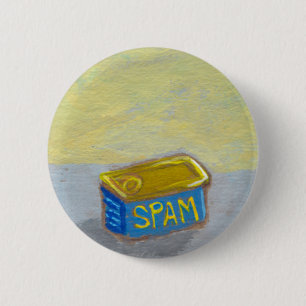 Titled: Spam and Eggs - fun breakfast art chicken 2 Inch Round Button