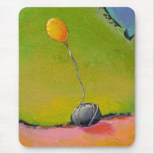 Titled: Tied - fun grounded balloon art Mouse Pad