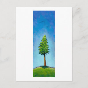 Titled:  To be a Tree - Breathing in light. Postcard