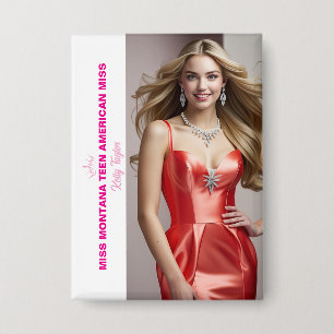 Titleholder Photo Button for Pageants - Rectangle