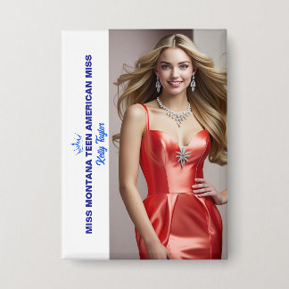 Titleholder Photo Button for Pageants - Rectangle