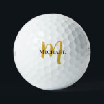 Titleist Pro V1 12 Pack Golf Balls Gold Monogram<br><div class="desc">Trendy Gold Colour Monogram Elegant Modern Trendy Template Outdoor Sports Equipment Value Golf Ball / 12 Pack Titleist 2023 Pro V1 Golf Balls.</div>