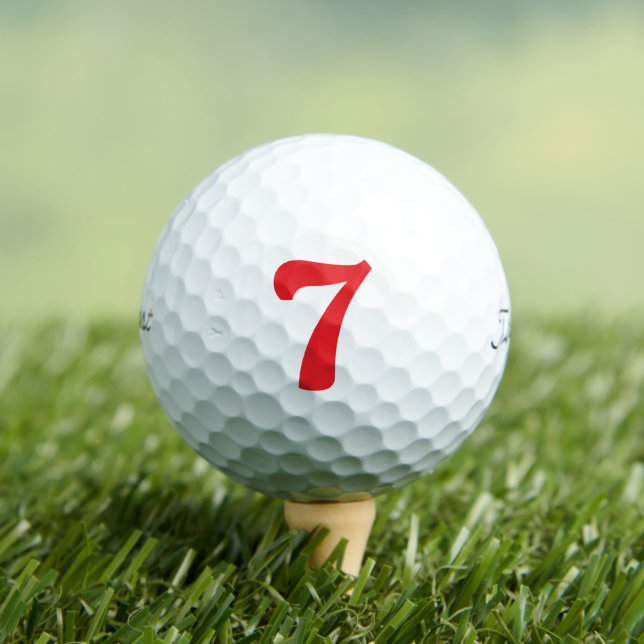 Titleist Pro V1 Custom Number 7 Personalized Golf Balls (Insitu Tee)