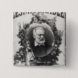 Titlepage first edition of 'Les Miserables' 2 Inch Square Button