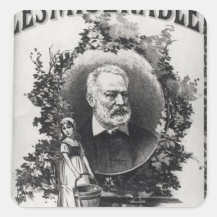 Titlepage first edition of 'Les Miserables' Square Sticker