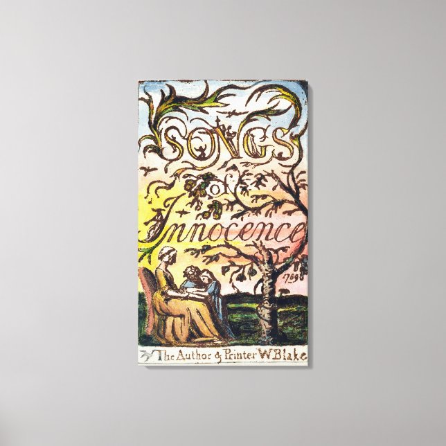 Titlepage from 'Songs of Innocence and of Experien Canvas Print (Front)