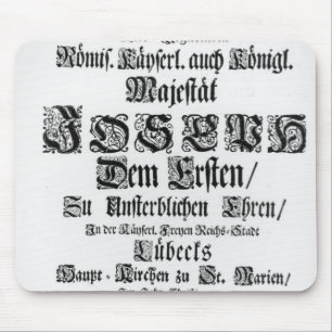 Titlepage of Abendmusik, 1705 Mouse Pad