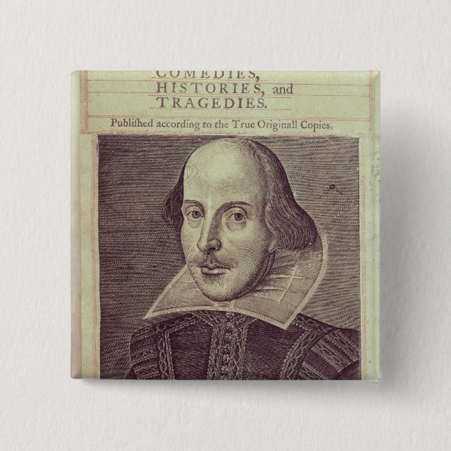 Titlepage of 'Mr. William Shakespeares 2 Inch Square Button (Front)