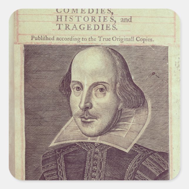 Titlepage of 'Mr. William Shakespeares Square Sticker (Front)