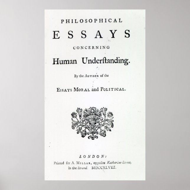 Titlepage of 'Philosophical Essays Poster (Front)