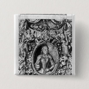 Titlepage of the Bishop's Bible, pub. in 1568 2 Inch Square Button