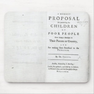 Titlepage to 'A Modest Proposal' Mouse Pad