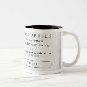 Titlepage to 'A Modest Proposal' Two-Tone Coffee Mug