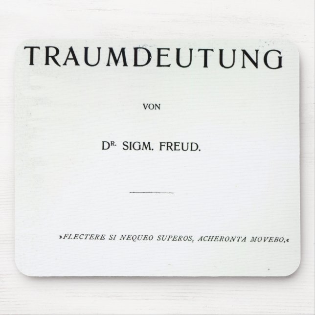 Titlepage to Die Traumdeutung by Sigmund Freud Mouse Pad (Front)