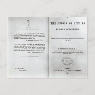 Titlepage to 'On the Origin of Species' Postcard