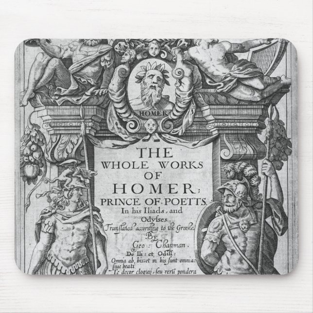 Titlepage to 'The Whole Works of Homer' Mouse Pad (Front)