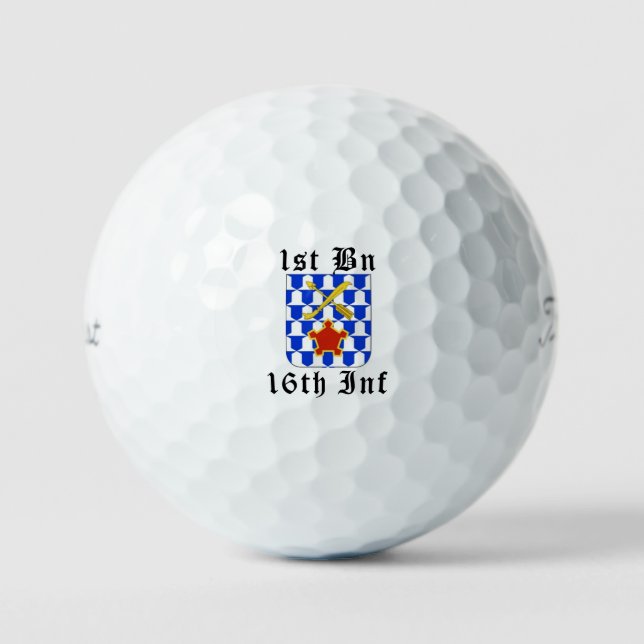 Titlist Golf Balls w/ 16th Infantry Military Crest (Front)