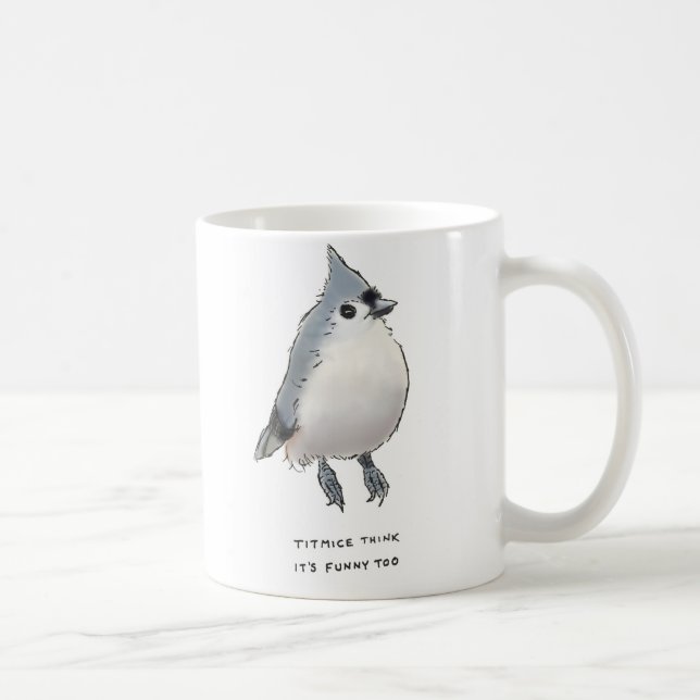 titmice trivia coffee mug (Right)