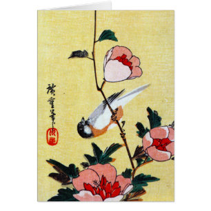 Titmouse and Peonies, Hiroshige