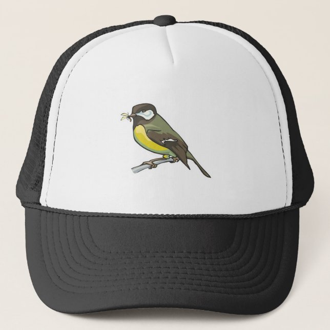 titmouse bird trucker hat (Front)