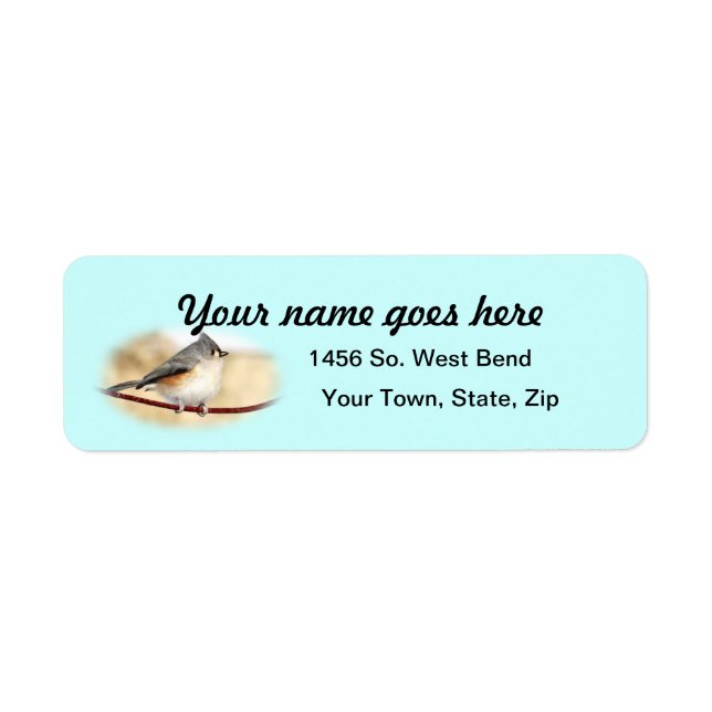Titmouse Return Address Label- customize (Front)