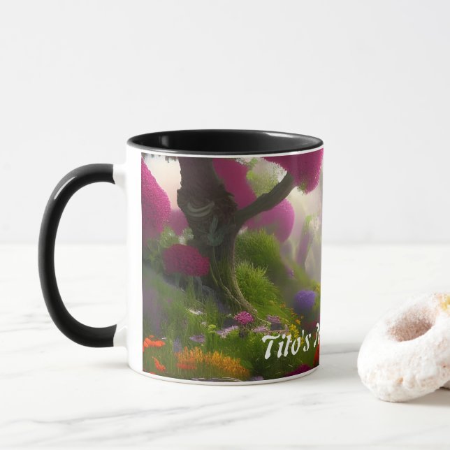 Tito's Morning Tea Personalized Customizable Mug (With Donut)