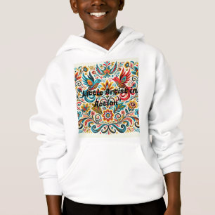 Titre : Art populaire vibreant Modèle floral T-shi