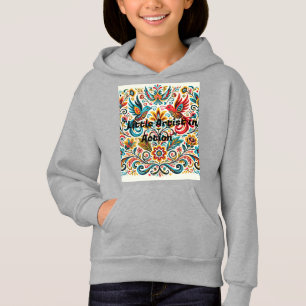 Titre : Art populaire vibreant Modèle floral T-shi