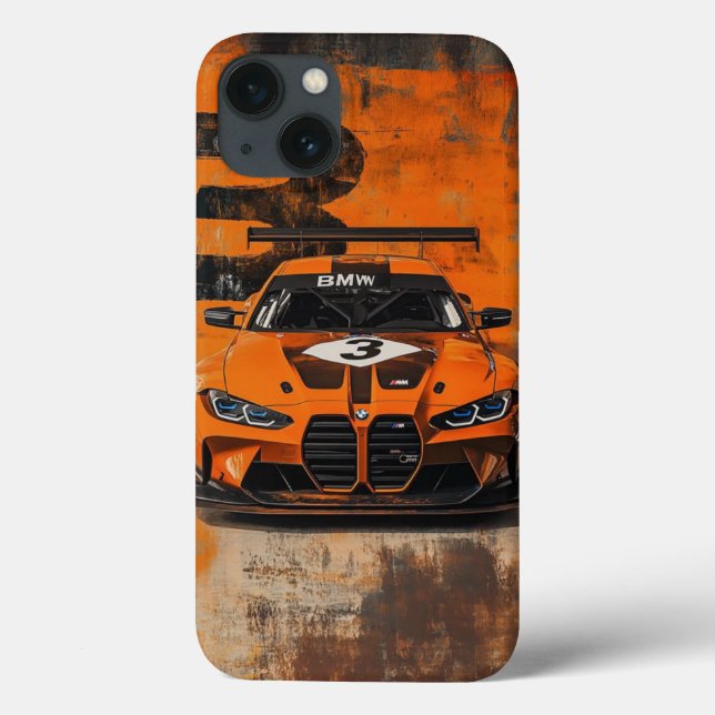 Titre : BMW M4 GT3 : Étui artistique Orange Racing (Verso)