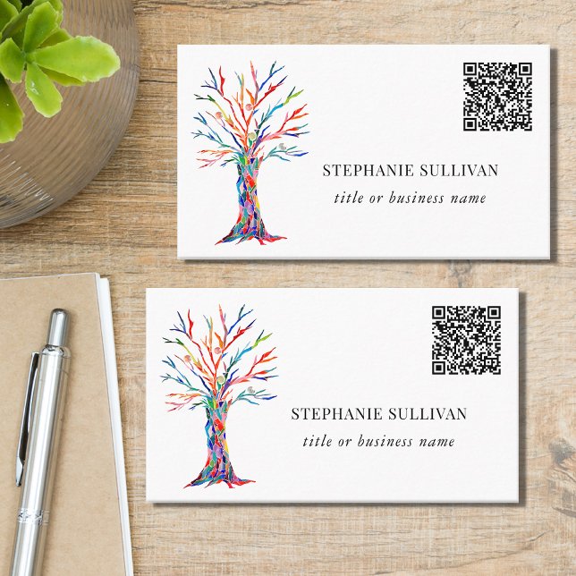 Titre Nom commercial QR Code Carte de visite (Créateur téléchargé)